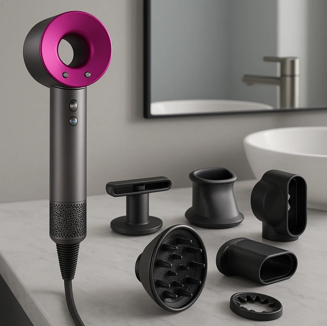 Secador de pelo iónico ELOYRA® AirPro - 5 accesorios + mascarilla colágeno GRATIS