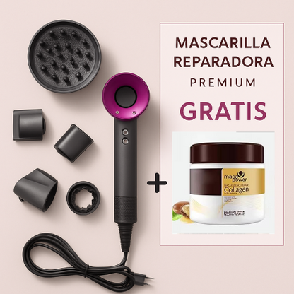 Secador de pelo iónico ELOYRA® AirPro - 5 accesorios + mascarilla colágeno GRATIS